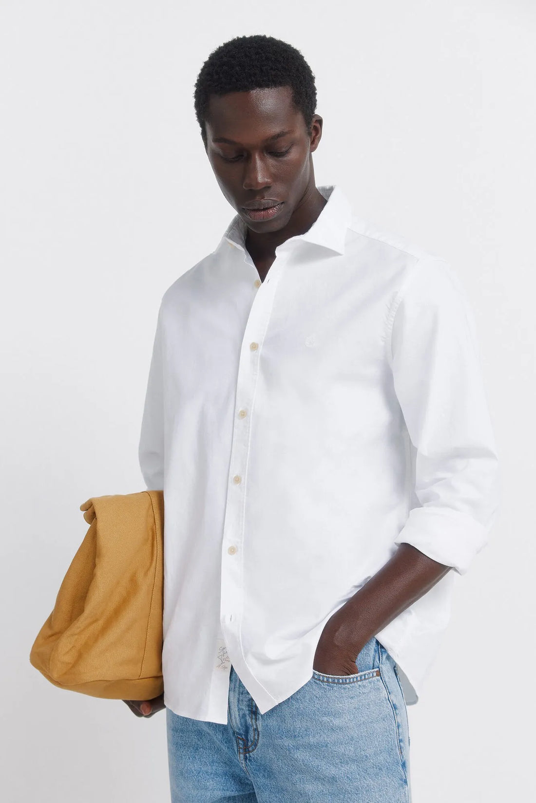Springfield White Men Lightweight Oxford Shirt SKU: 0273624_99 Image 01