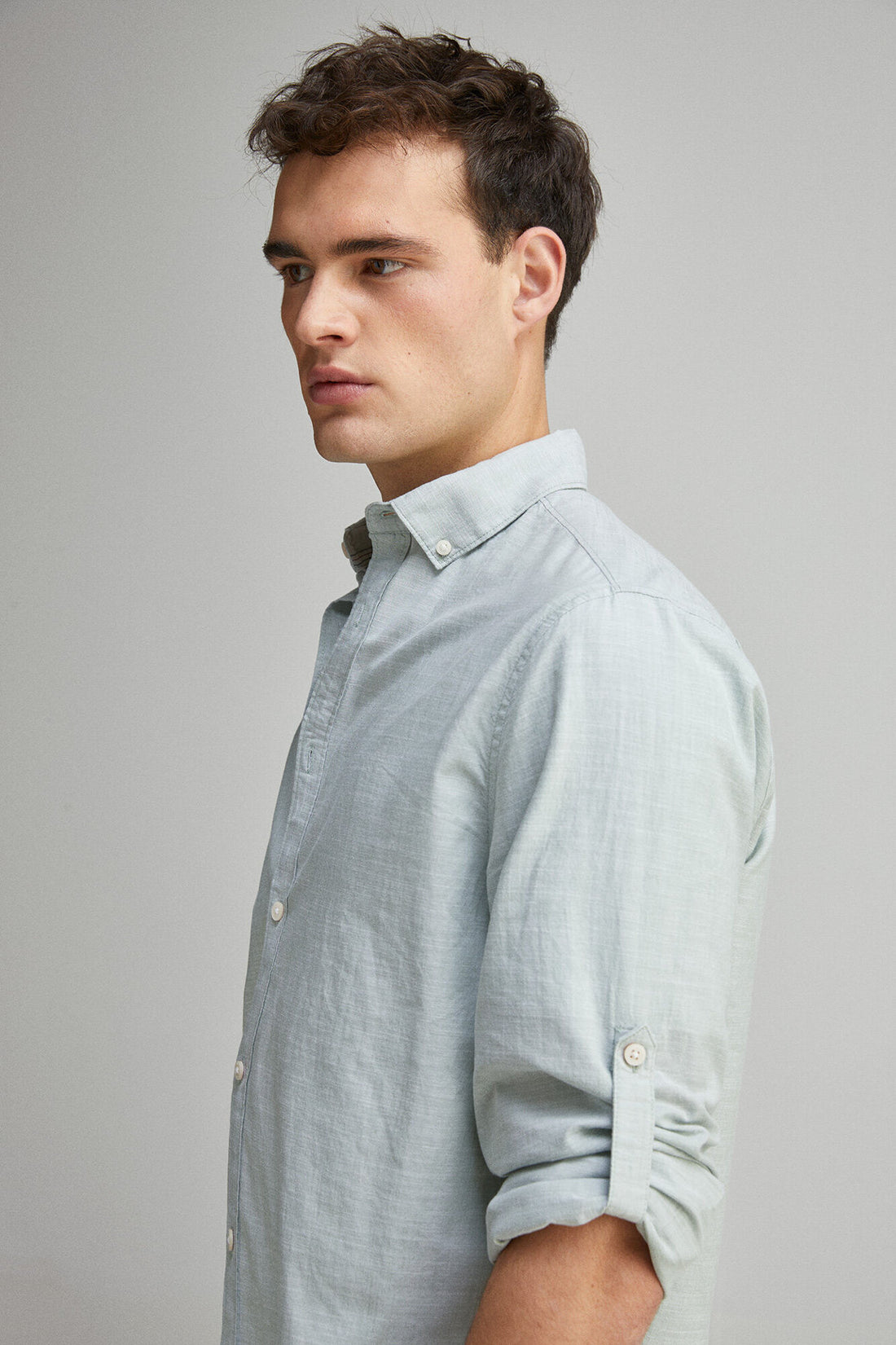 Springfield_Plain Slub Cotton Shirt_0279924_23_02