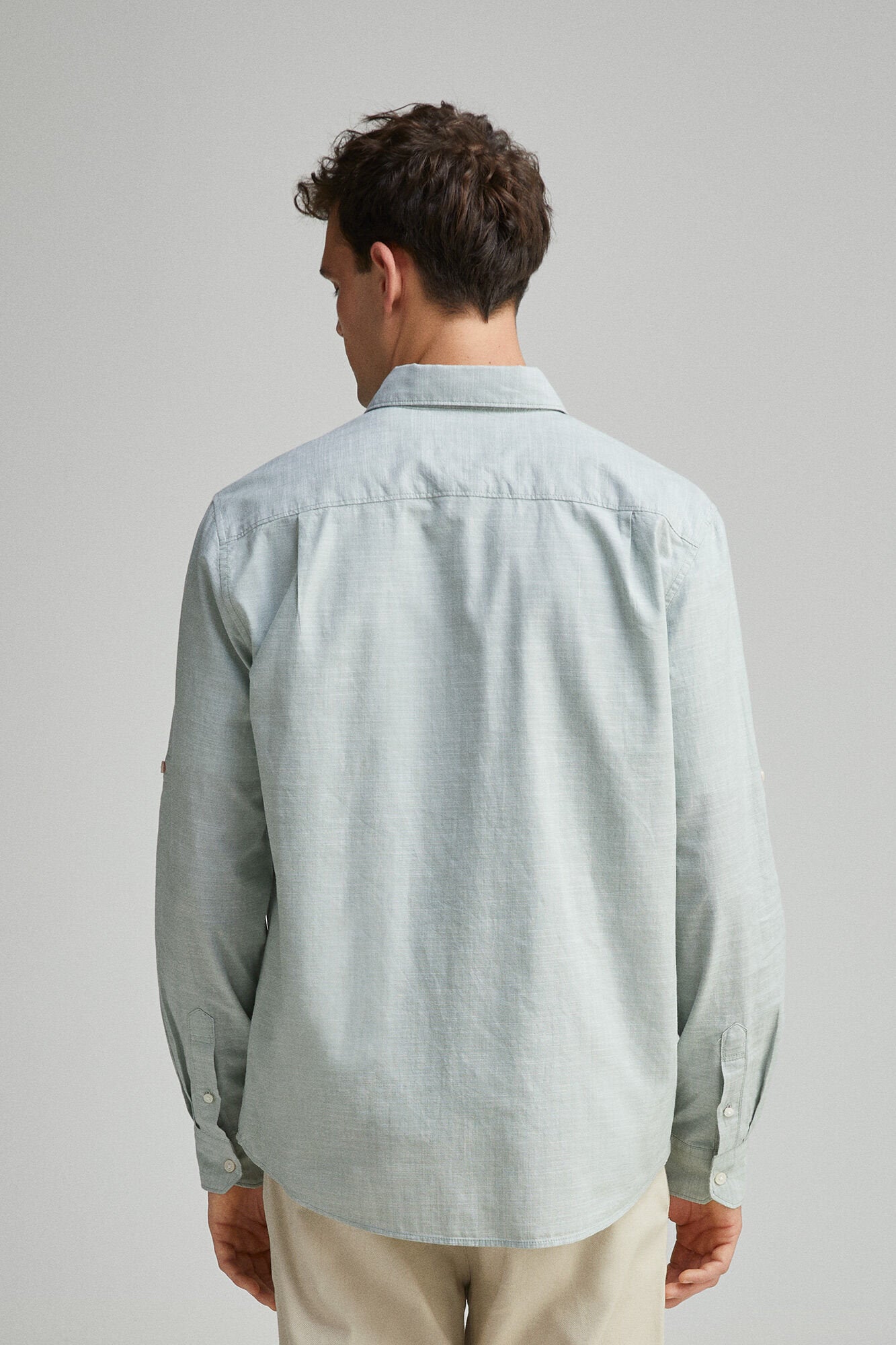 Springfield_Plain Slub Cotton Shirt_0279924_23_04