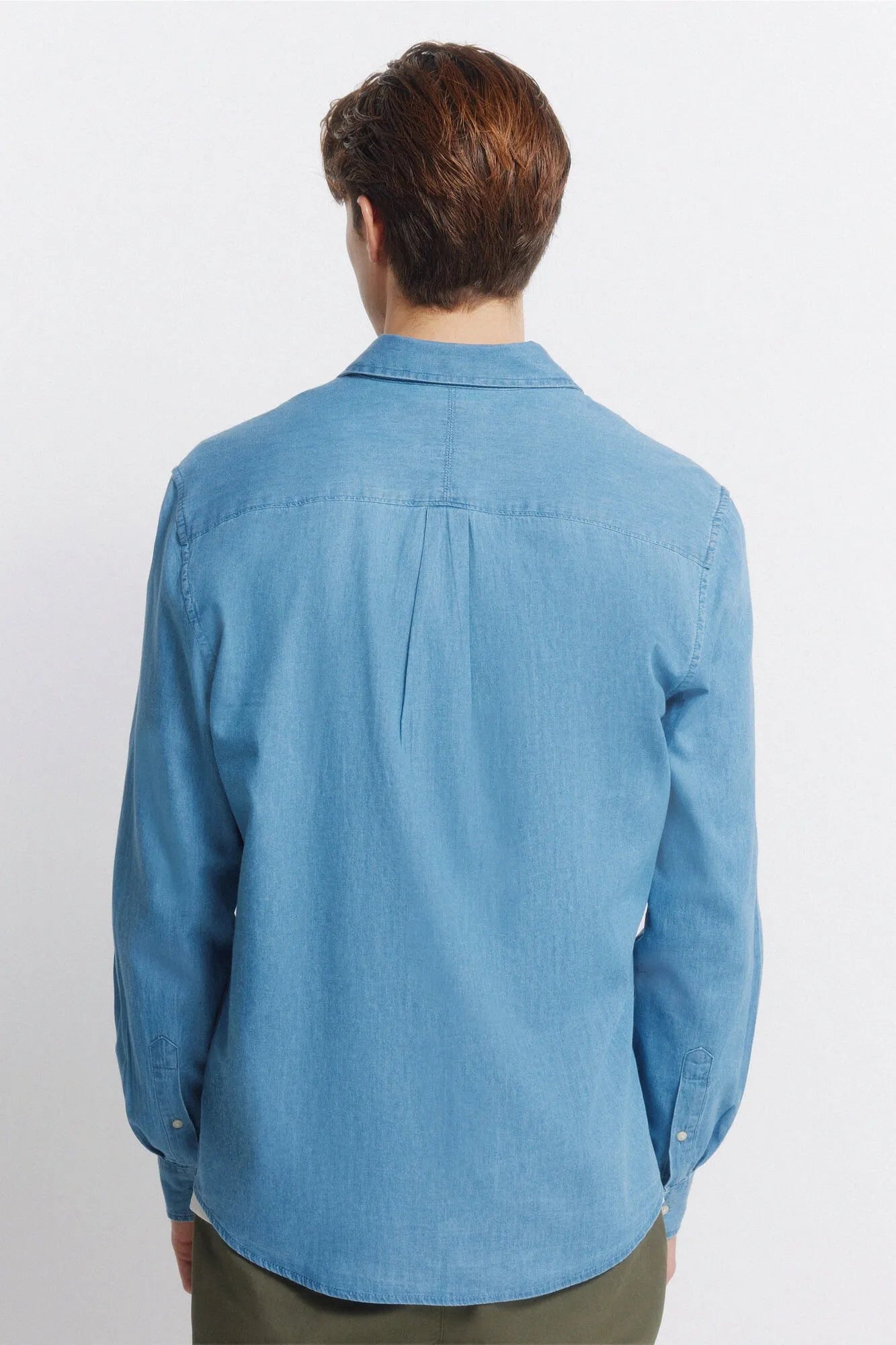 Springfield Blue Men Denim Shirt SKU: 0293316_14 Image 05