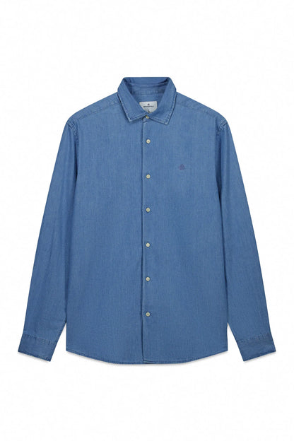 Springfield Blue Men Denim Shirt SKU: 0293316_14 Image 06