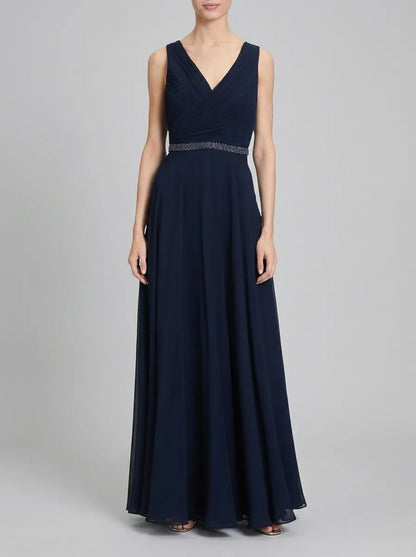 Vera Mont Night Sky Women Pleated Evening Dress SKU: 0299-4825_8541 Image 00