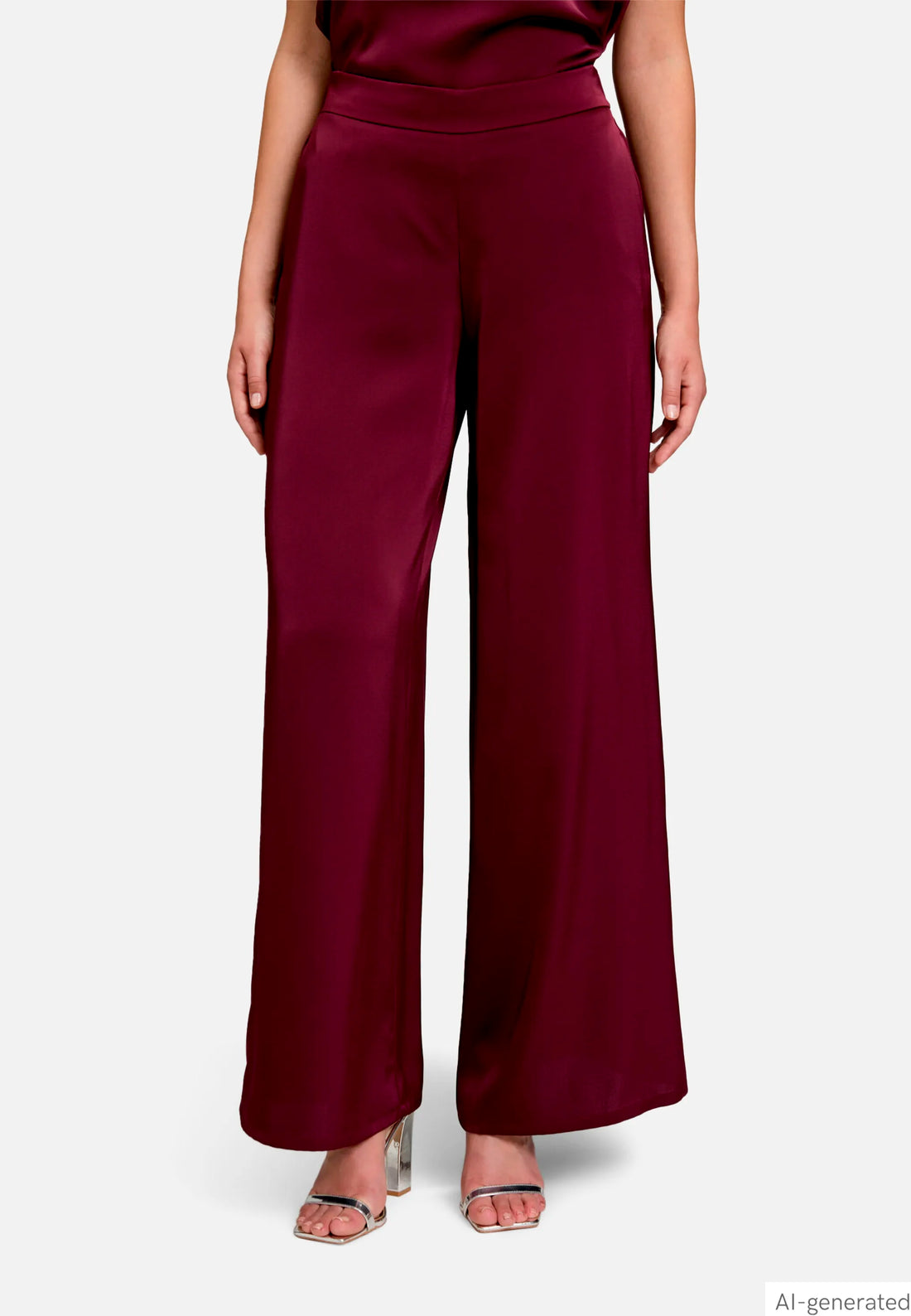 Vera Mont Deep Dahlia Women Modern Fit Trousers with Pockets SKU: 0300-4262_4715 Image 01