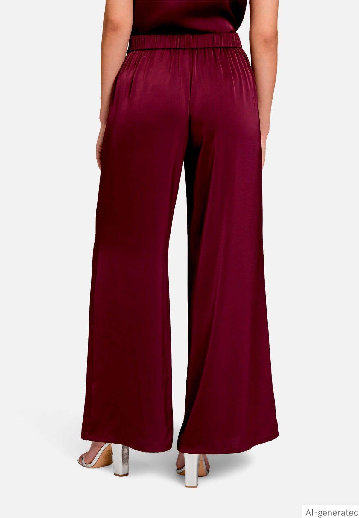 Vera Mont Deep Dahlia Women Modern Fit Trousers with Pockets SKU: 0300-4262_4715 Image 03