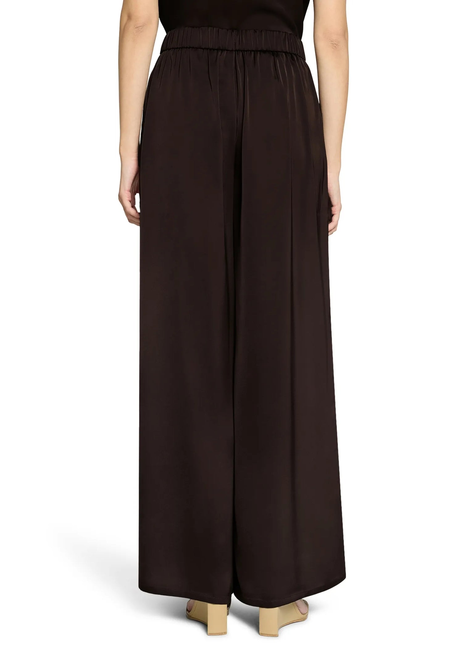 Vera Mont Espresso Brown Women Modern Fit Trousers with Pockets SKU: 0300-4262_7409 Image 01