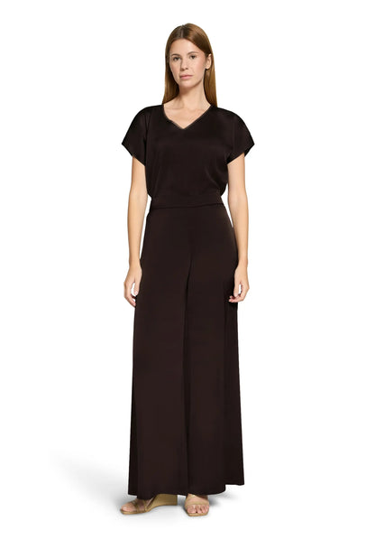 Vera Mont Espresso Brown Women Modern Fit Trousers with Pockets SKU: 0300-4262_7409 Image 02