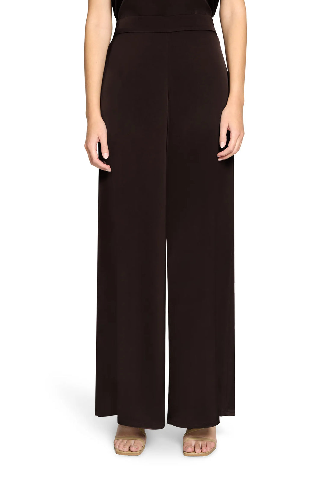 Vera Mont Espresso Brown Women Modern Fit Trousers with Pockets SKU: 0300-4262_7409 Image 04