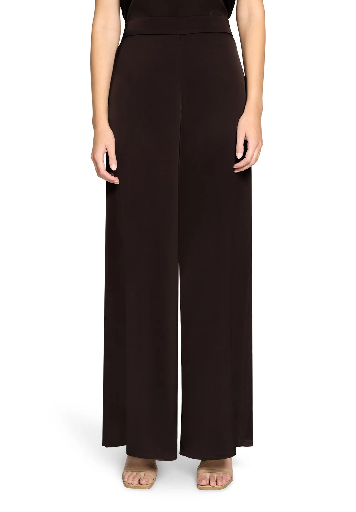 Vera Mont Espresso Brown Women Modern Fit Trousers with Pockets SKU: 0300-4262_7409 Image 04
