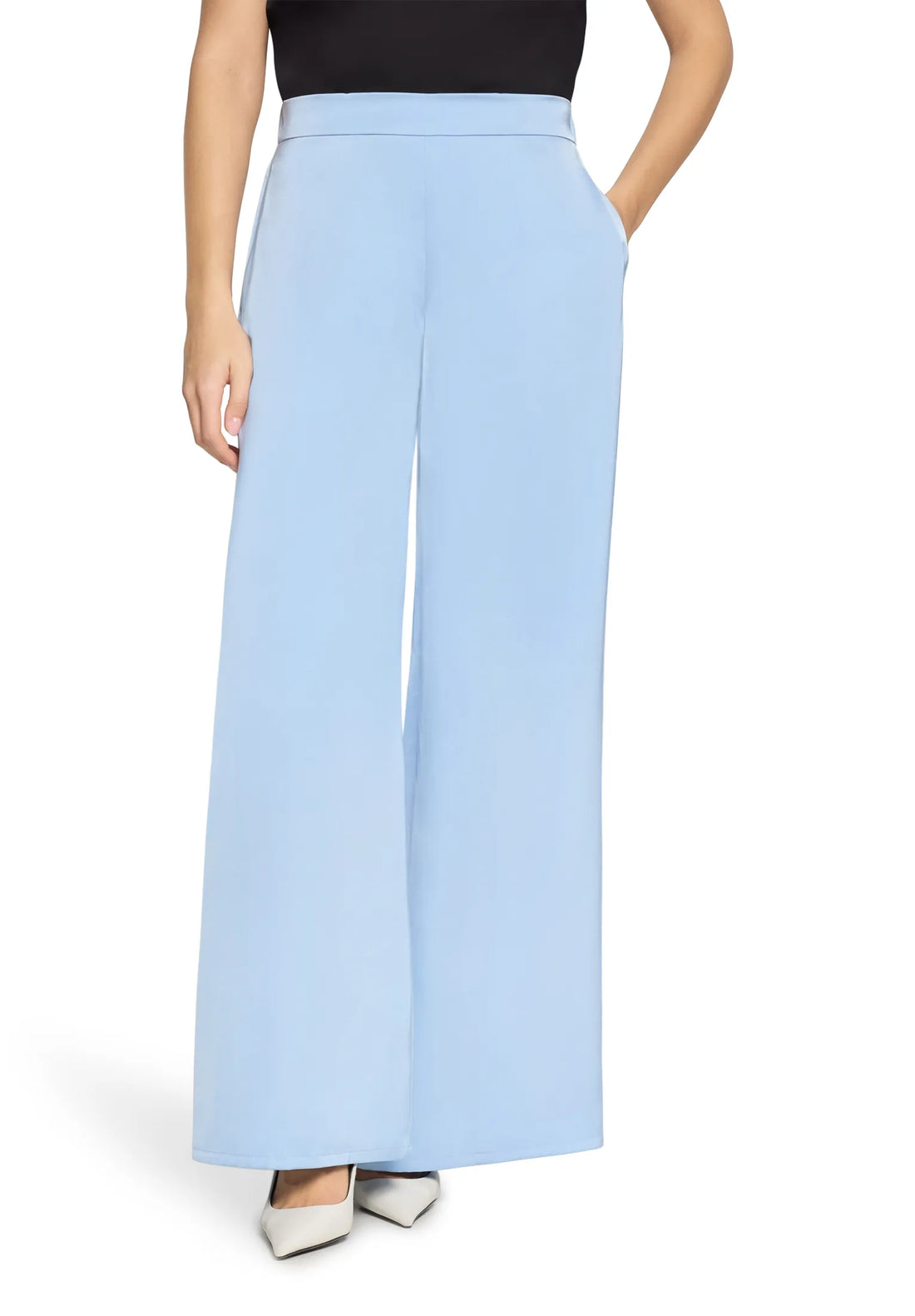 Vera Mont Soft Sky Women Modern Fit Trousers with Pockets SKU: 0300-4262_8372 Image 02
