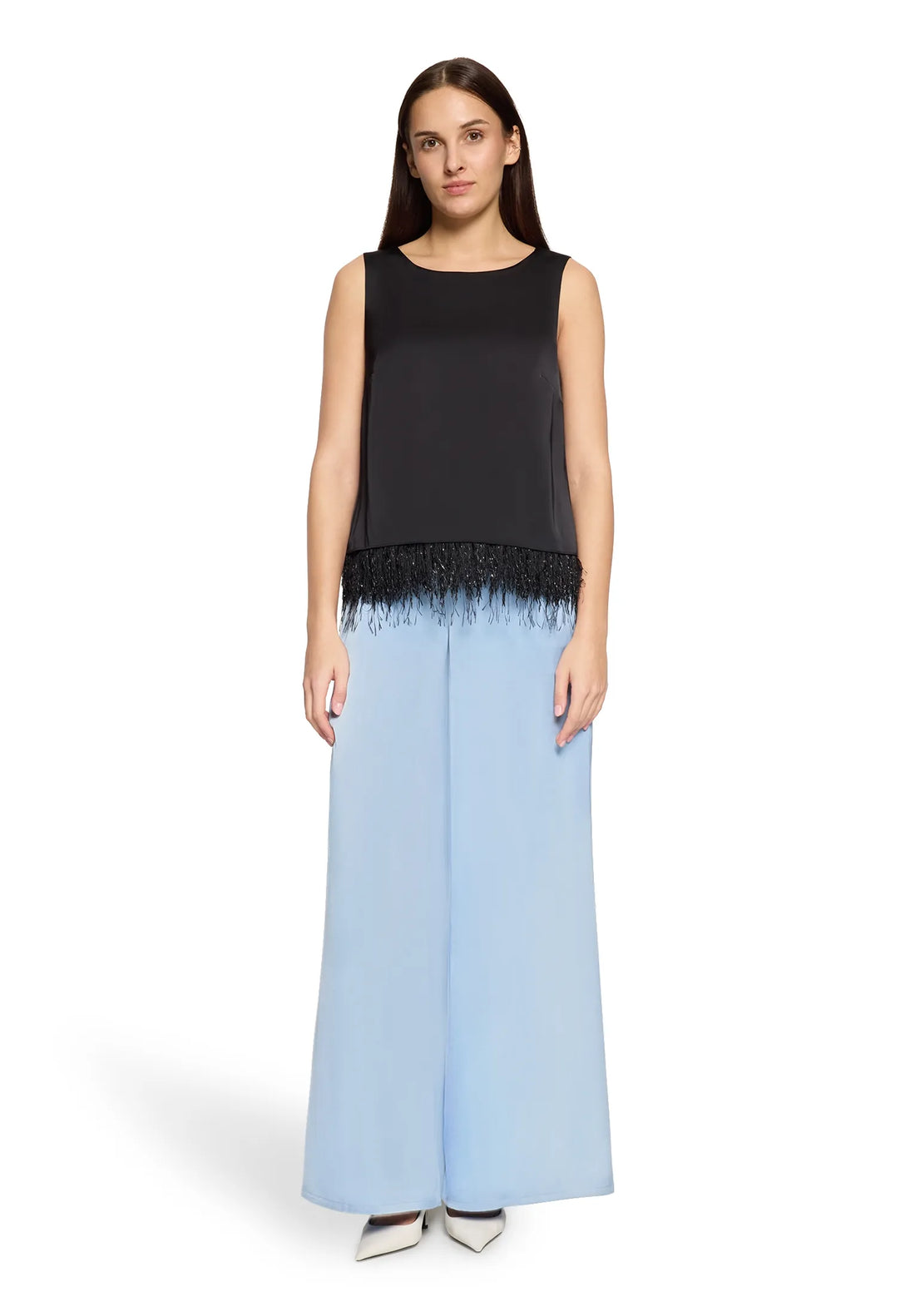 Vera Mont Soft Sky Women Modern Fit Trousers with Pockets SKU: 0300-4262_8372 Image 05