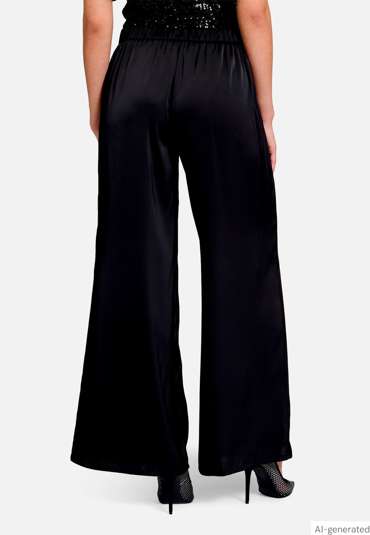 Vera Mont Black Women Modern Fit Trousers with Pockets SKU: 0300-4262_9045 Image 03