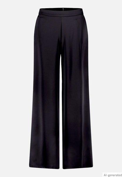 Vera Mont Black Women Modern Fit Trousers with Pockets SKU: 0300-4262_9045 Image 04