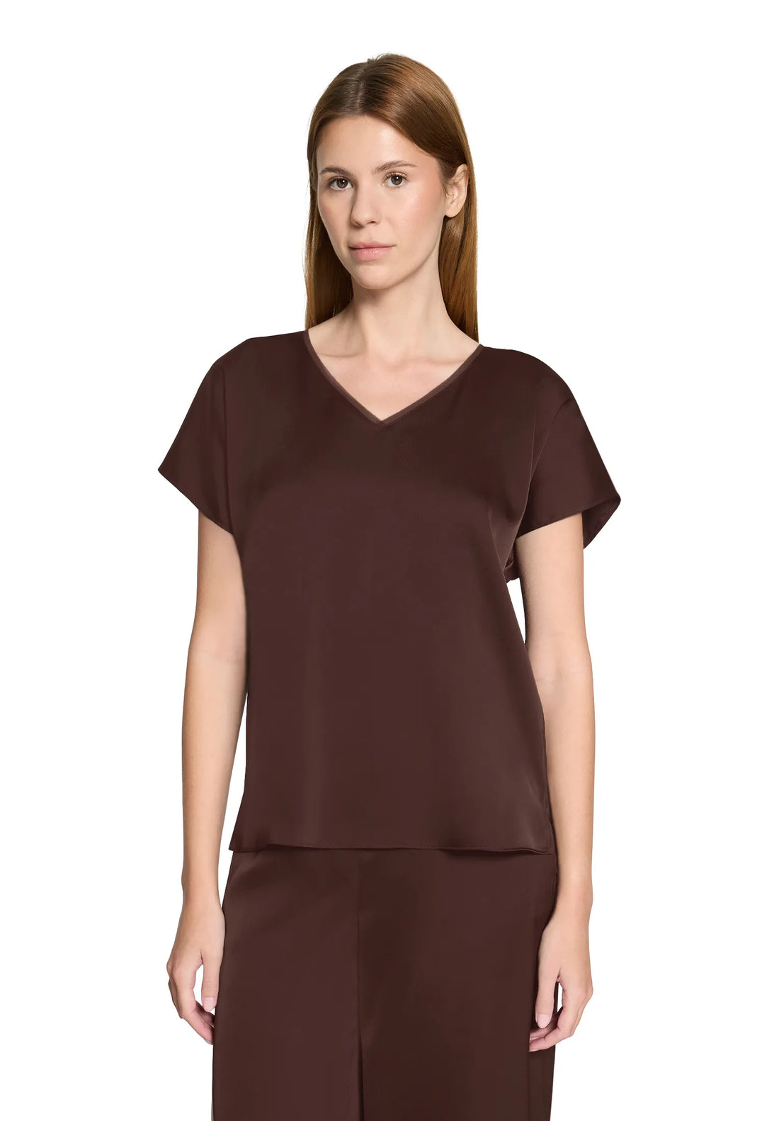 Vera Mont Espresso Brown Women Blouse Long 1/2 Sleeve SKU: 0342-4262_7409 Image 02