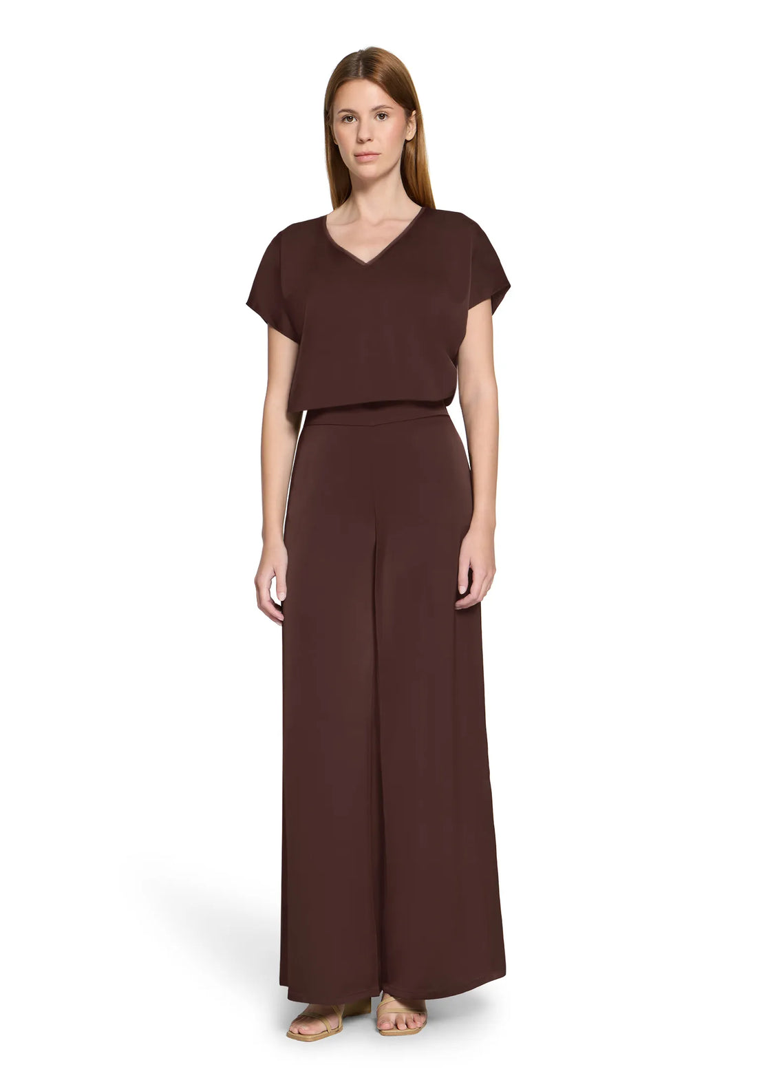 Vera Mont Espresso Brown Women Blouse Long 1/2 Sleeve SKU: 0342-4262_7409 Image 05