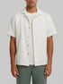 Springfield White Men Jacquard Short Sleeve Bowling Shirt SKU: 0343408_96 Image 00