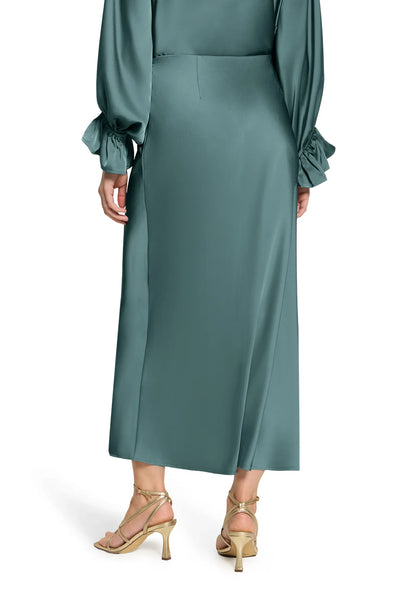 Vera Mont Cloudy Sky Women Calf-Length Satin Skirt SKU: 0364-4262_5056 Image 03