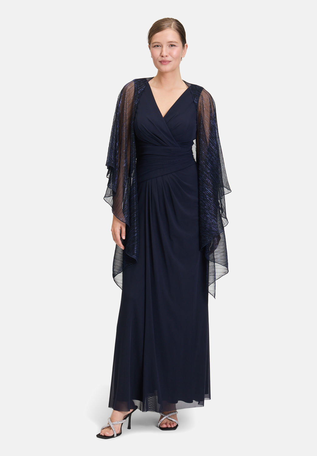 Vera Mont_Blue/Black_Cape in a Glitter Look_0376-4208_8890_02