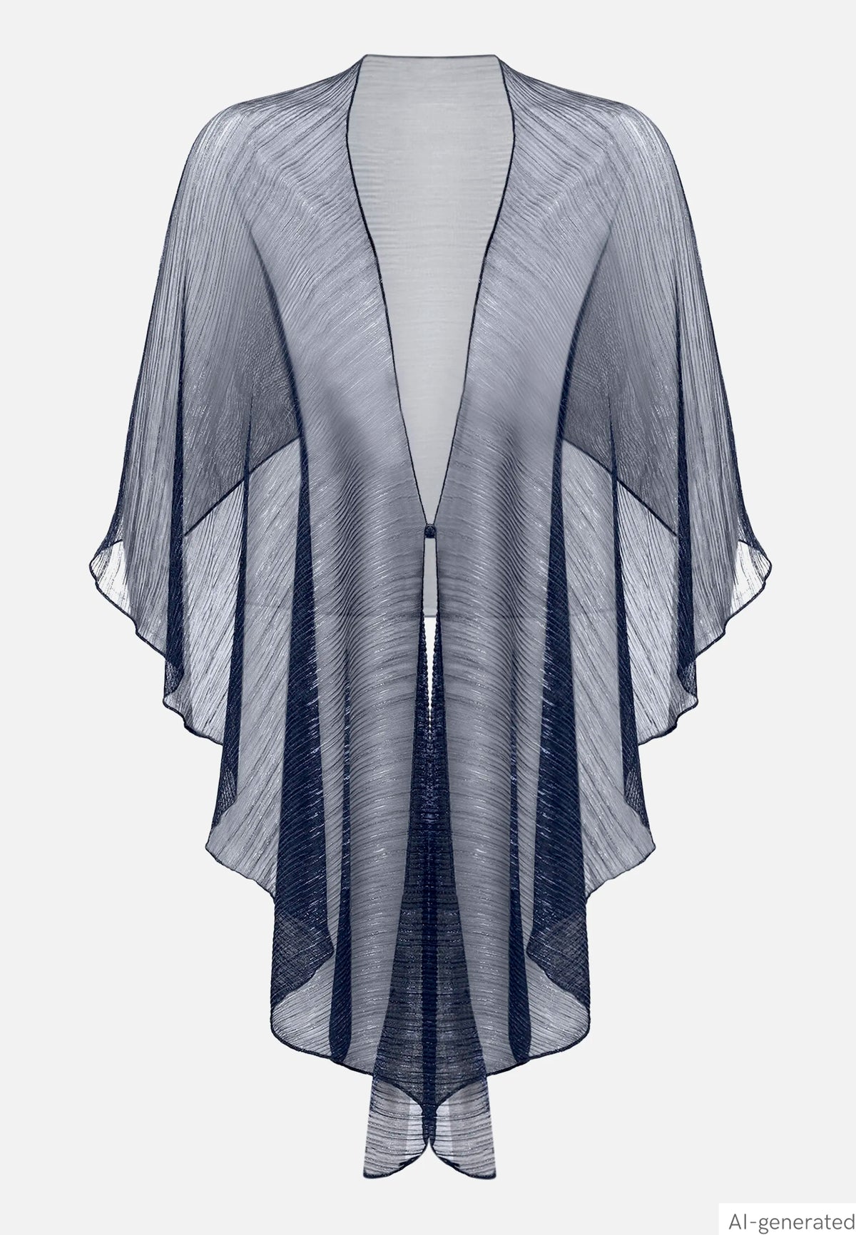 Vera Mont Blue/Black Women Glittery Cape SKU: 0376-4208_8890 Image 04