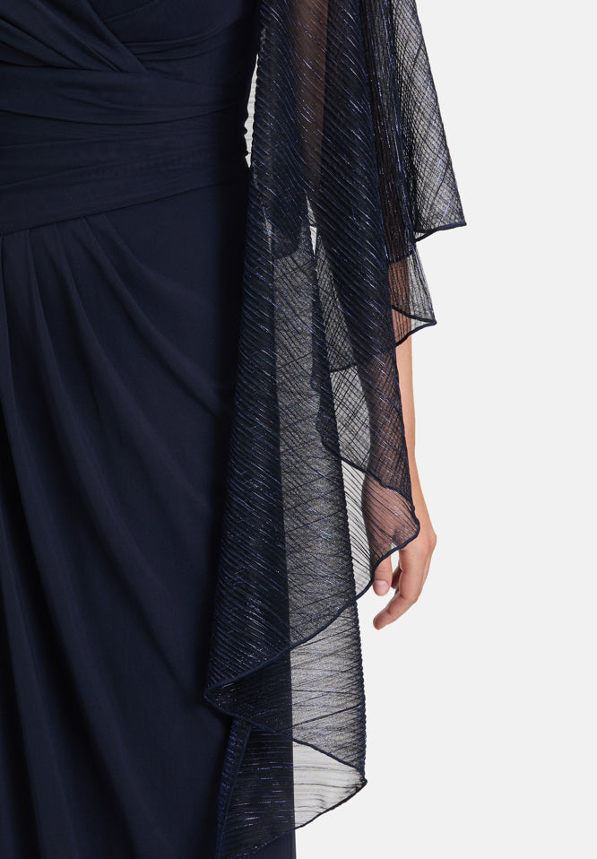 Vera Mont_Blue/Black_Cape in a Glitter Look_0376-4208_8890_07