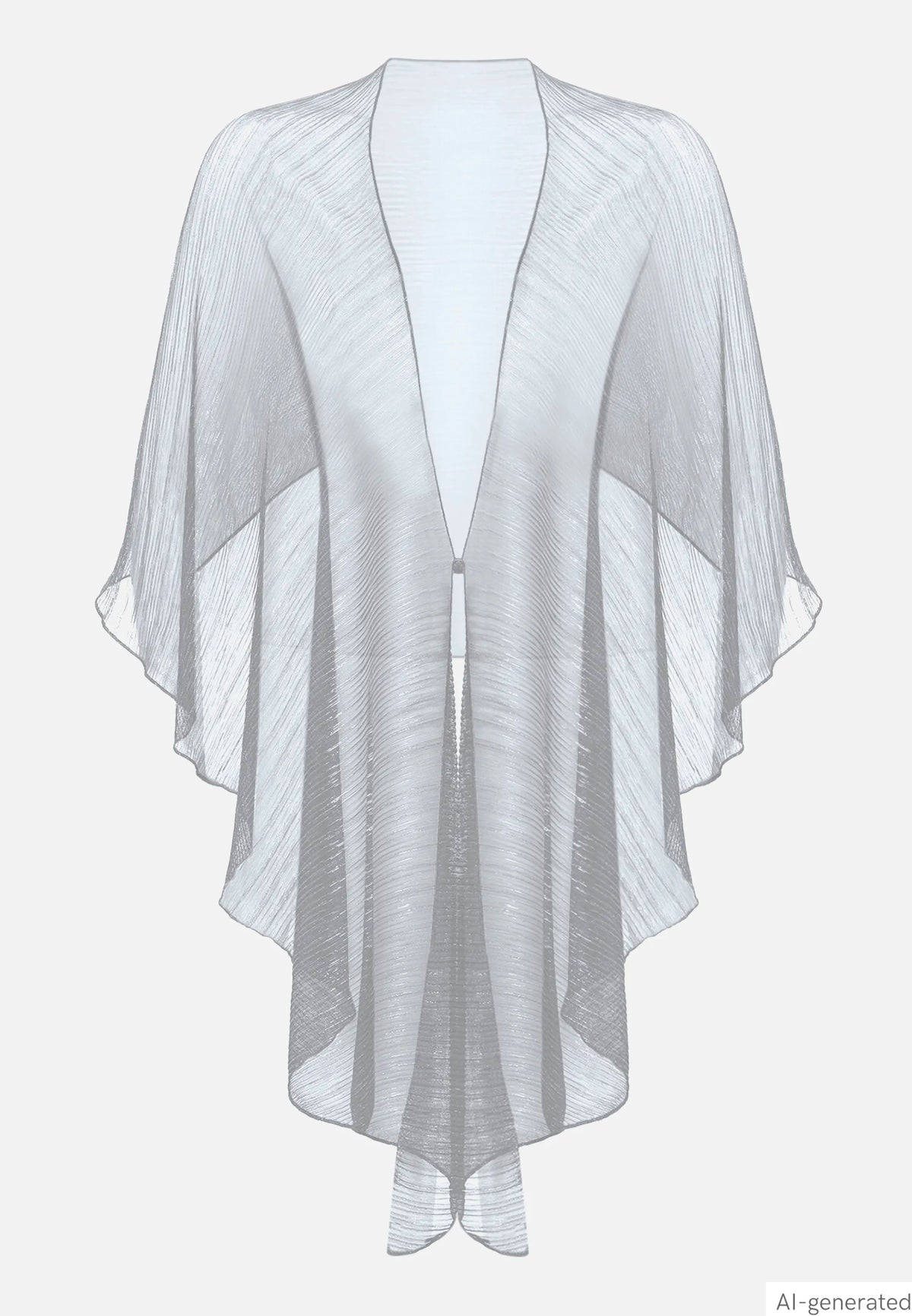Vera Mont Grey/Silver Women Glittery Cape SKU: 0376-4208_9894 Image 04