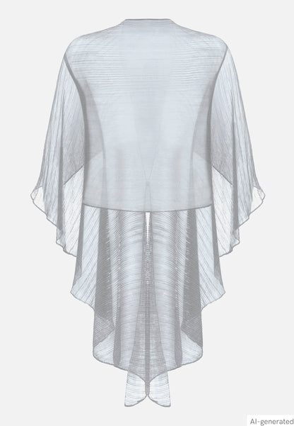 Vera Mont Grey/Silver Women Glittery Cape SKU: 0376-4208_9894 Image 05