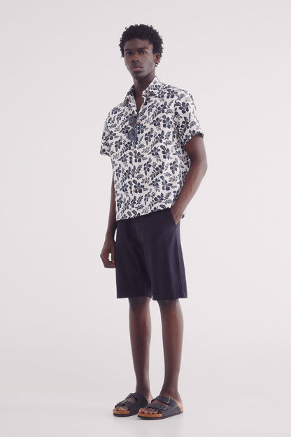 Springfield_Printed Seersucker Short Sleeve Shirt_0379234_16_03