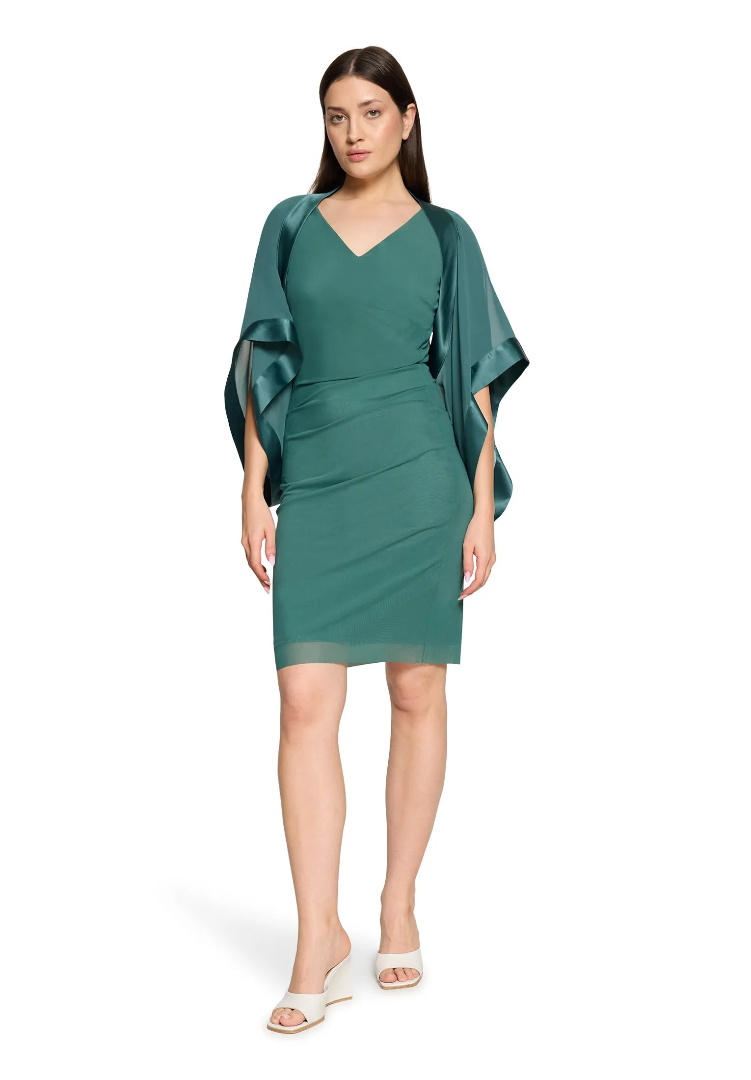 Vera Mont Dark Emerald Women Open Blouse Jacket SKU: 0385-4825_5609 Image 01