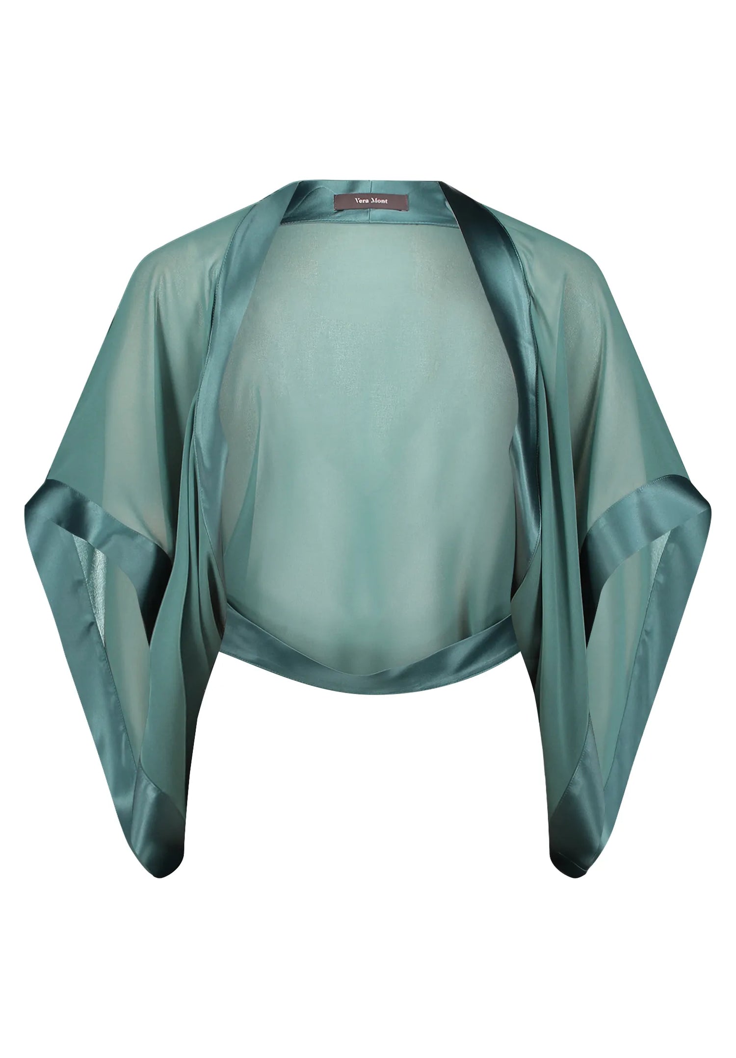Vera Mont Dark Emerald Women Open Blouse Jacket SKU: 0385-4825_5609 Image 02