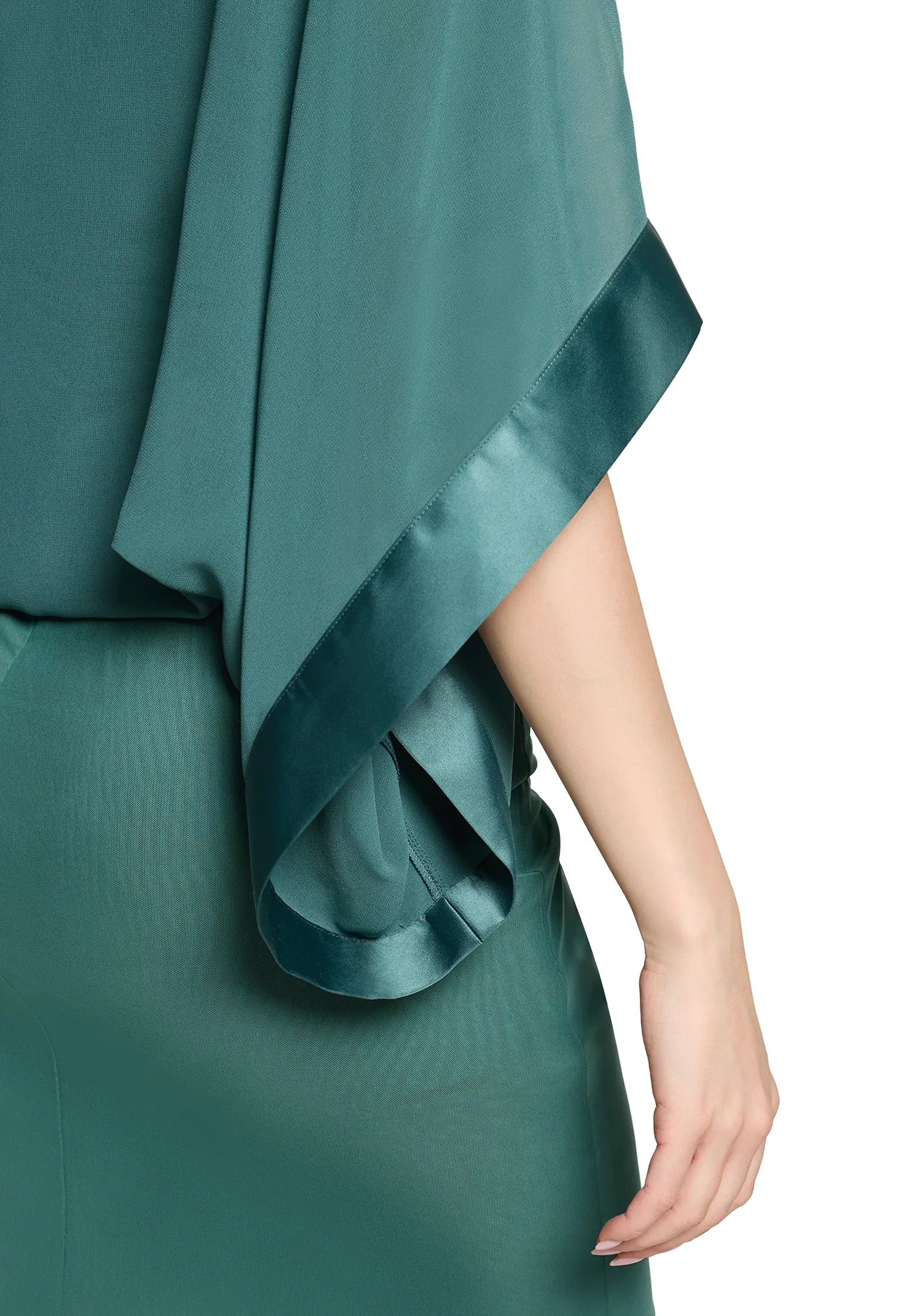 Vera Mont Dark Emerald Women Open Blouse Jacket SKU: 0385-4825_5609 Image 04