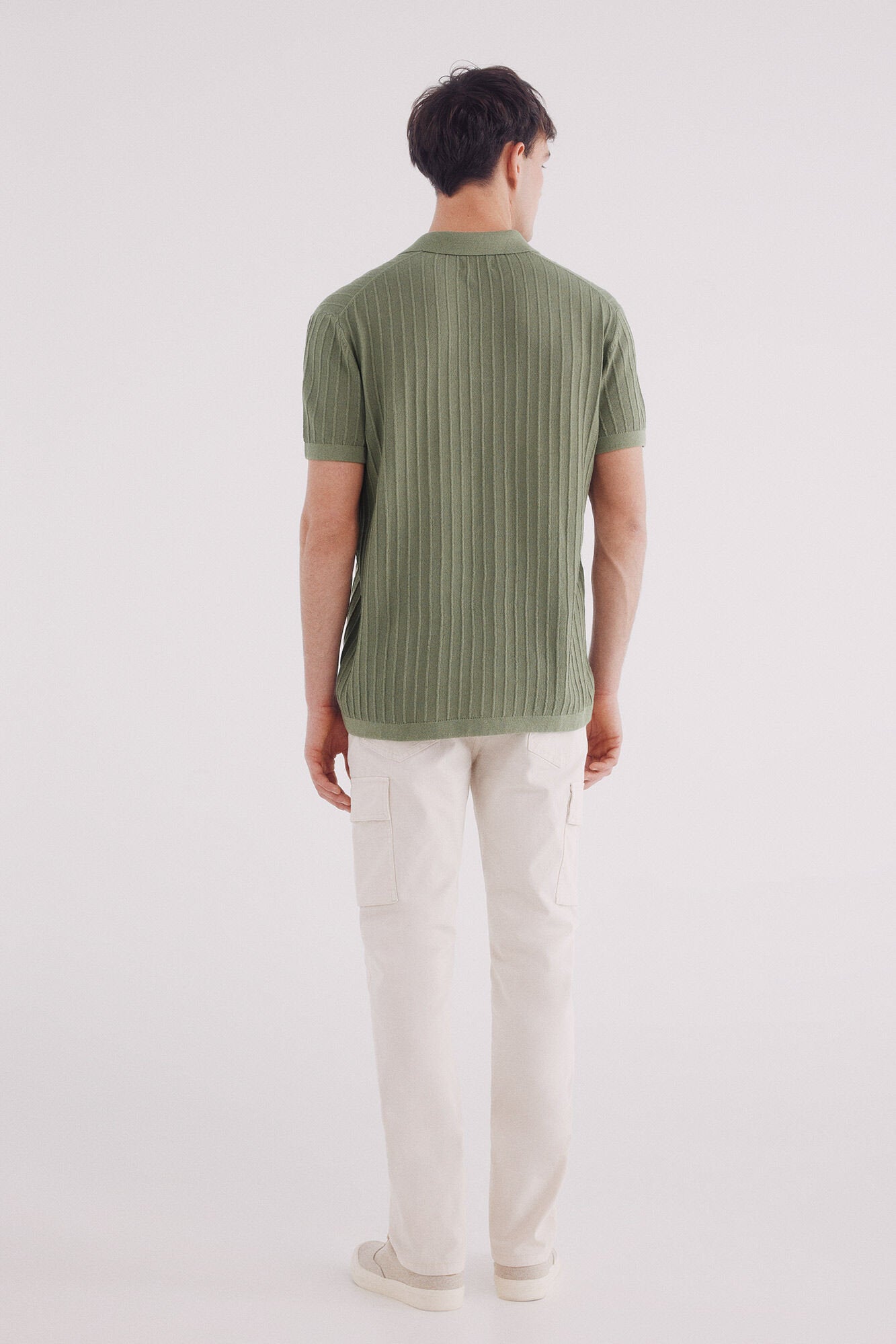 Springfield_Slim Fit Cargo Structured Jeans_0399333_97_05