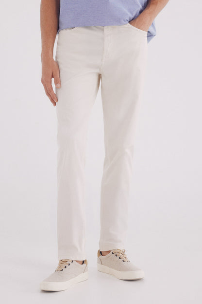 Springfield_Slim Fit Light Wash 5-Pocket Trousers_0399334_97_02