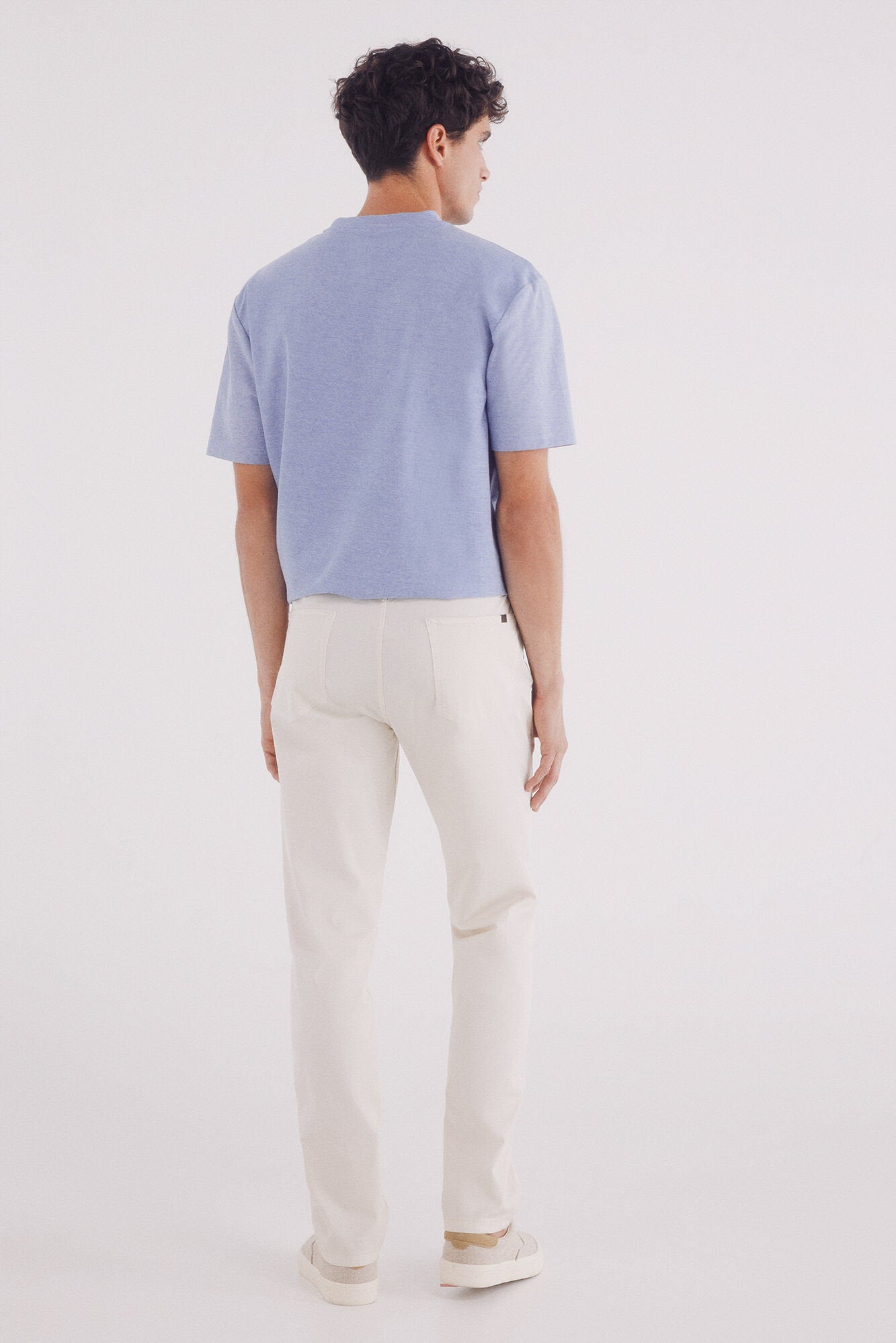 Springfield_Slim Fit Light Wash 5-Pocket Trousers_0399334_97_05