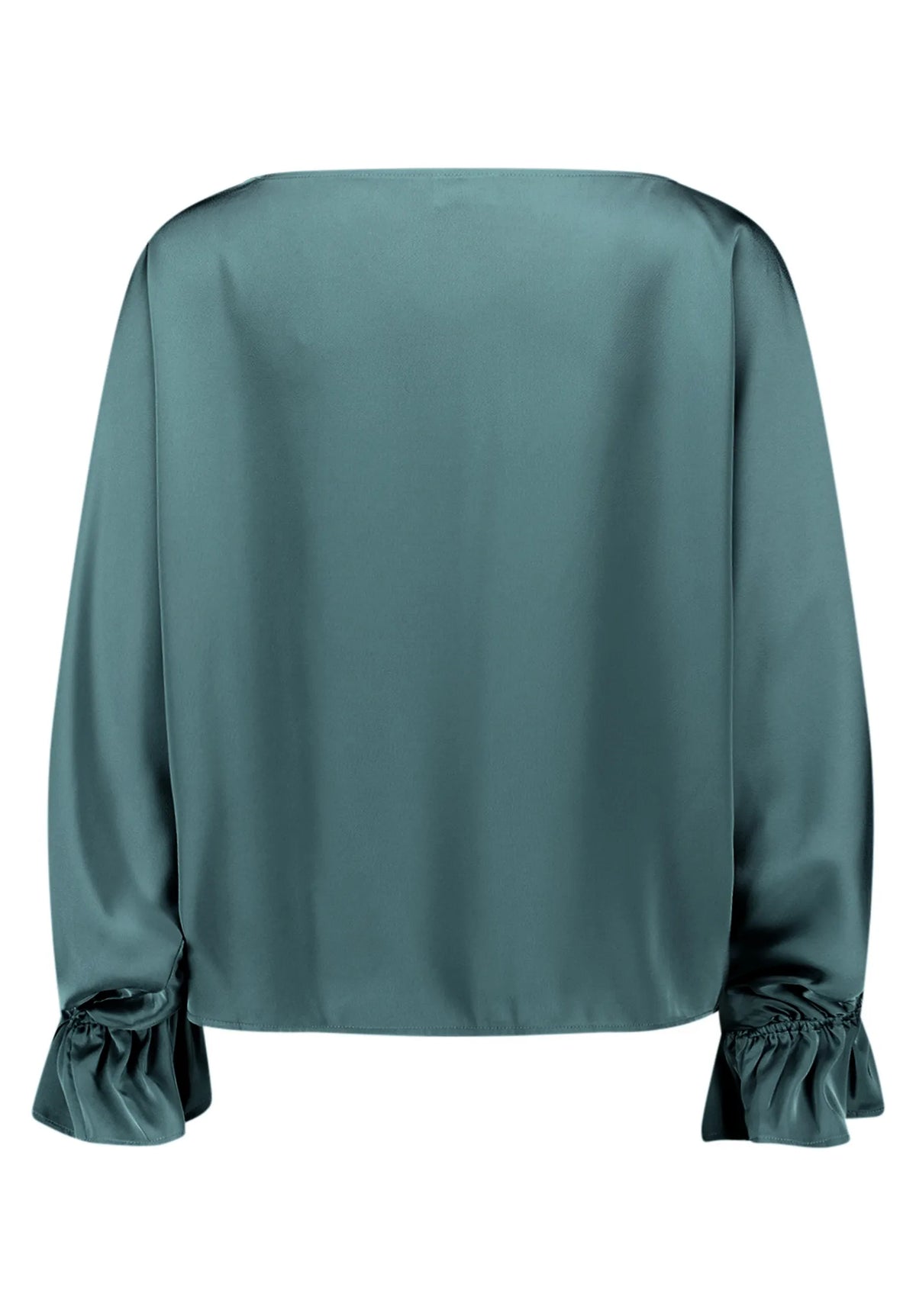 Vera Mont Cloudy Sky Women Satin Blouse with Batwing Sleeves SKU: 0426-4262_5056 Image 05