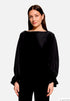 Vera Mont Black Women Satin Blouse with Batwing Sleeves SKU: 0426-4262_9045 Image 01