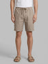 Springfield Beige Men Linen Comfort Slim Fit Bermuda Shorts SKU: 0433667_37 Image 00