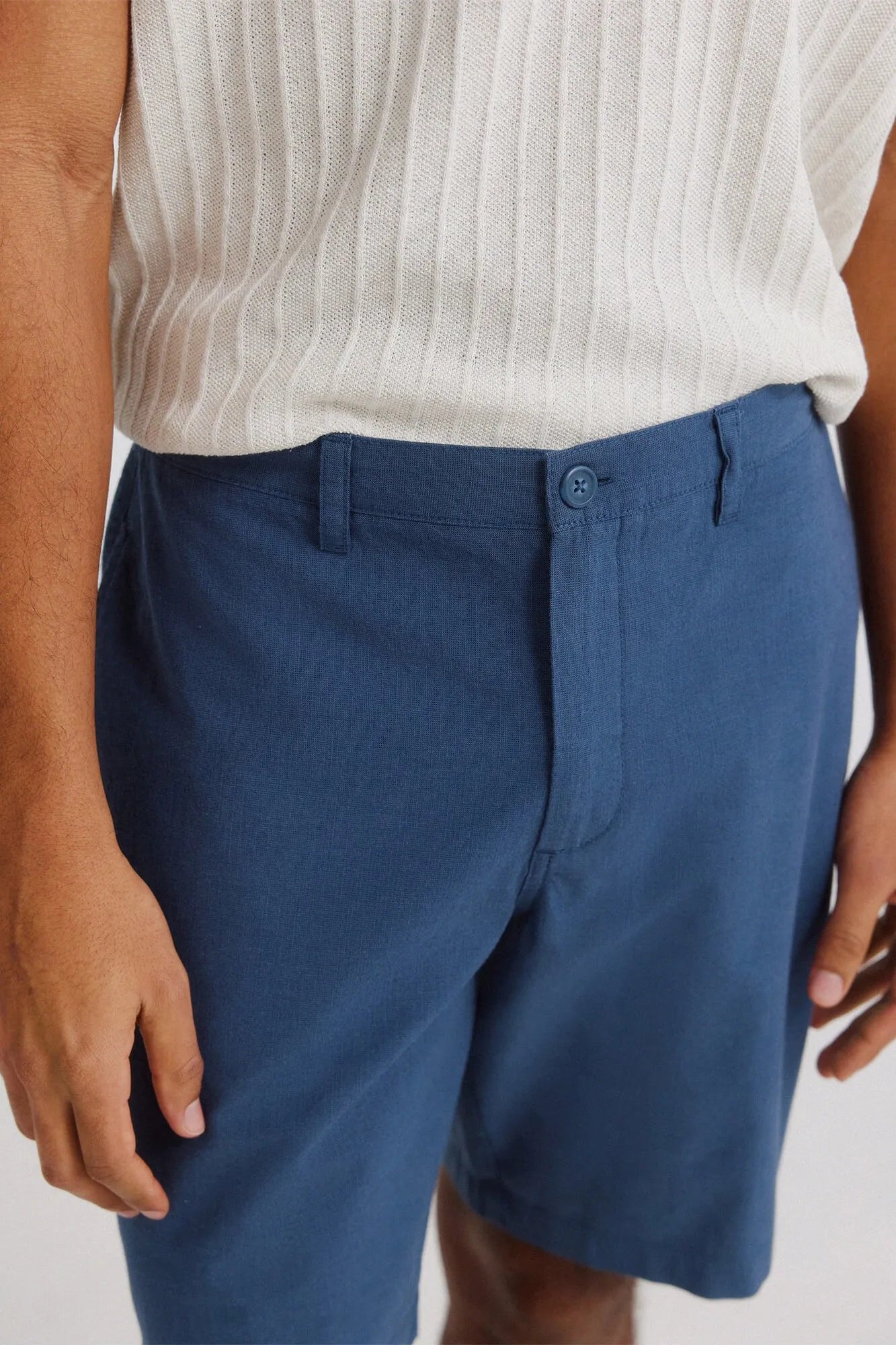 Springfield Blue Men Structured Bermuda Shorts SKU: 0433670_11 Image 05