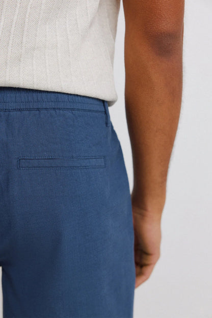 Springfield Blue Men Structured Bermuda Shorts SKU: 0433670_11 Image 06