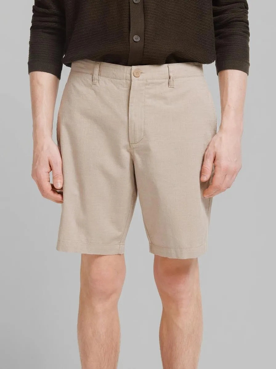 Springfield Beige Men Structured Bermuda Shorts SKU: 0433670_51 Image 00