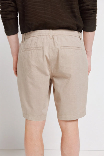 Springfield Beige Men Structured Bermuda Shorts SKU: 0433670_51 Image 04