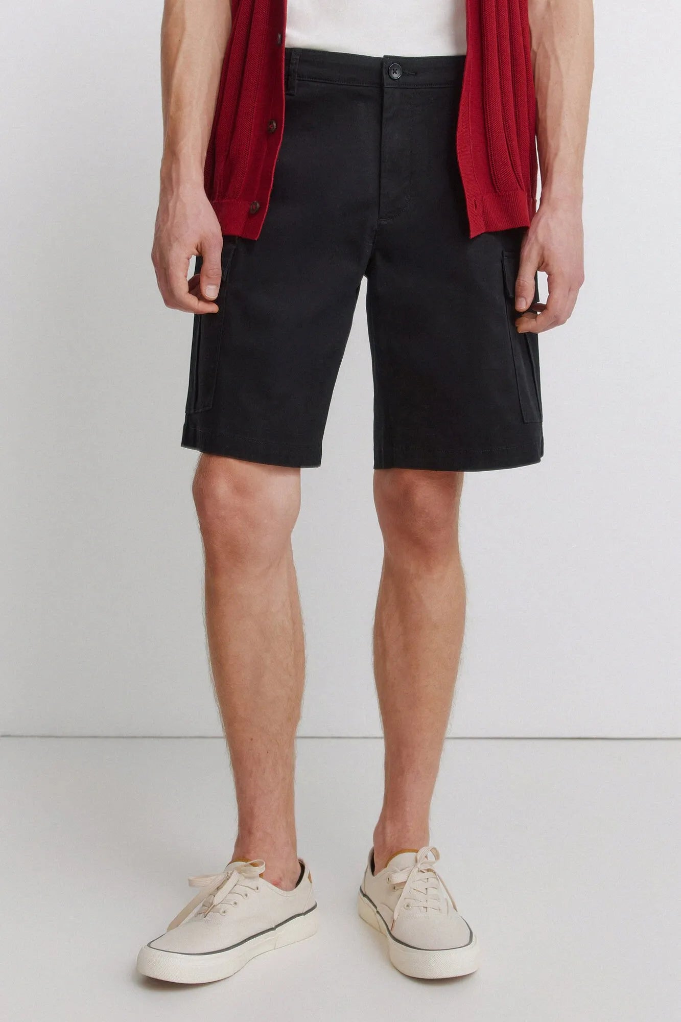 Springfield Black Men Comfort Fit Cargo Bermuda Shorts SKU: 0433672_01 Image 02