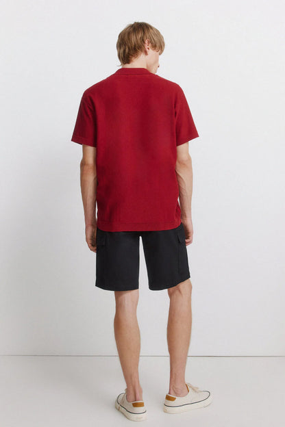 Springfield Black Men Comfort Fit Cargo Bermuda Shorts SKU: 0433672_01 Image 05