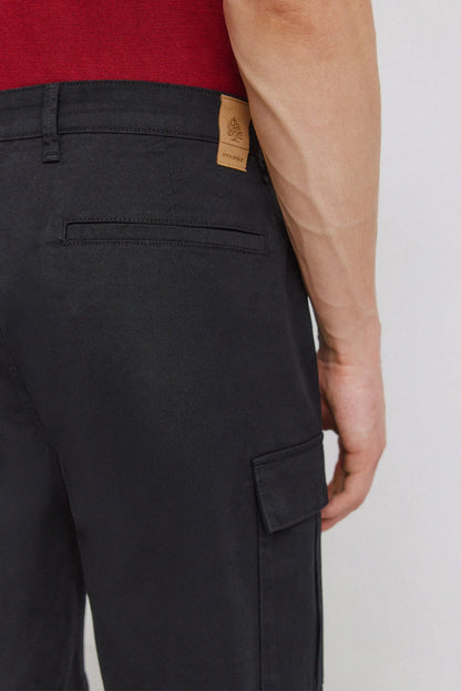 Springfield Black Men Comfort Fit Cargo Bermuda Shorts SKU: 0433672_01 Image 06