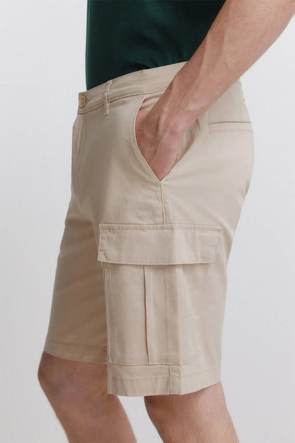 Springfield Beige Men Comfort Fit Cargo Bermuda Shorts SKU: 0433672_50 Image 04