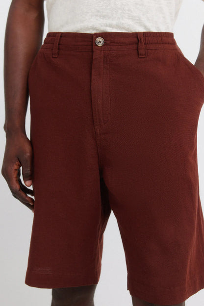 Springfield Red Men Linen Relaxed Fit Bermuda Shorts SKU: 0433675_66 Image 04