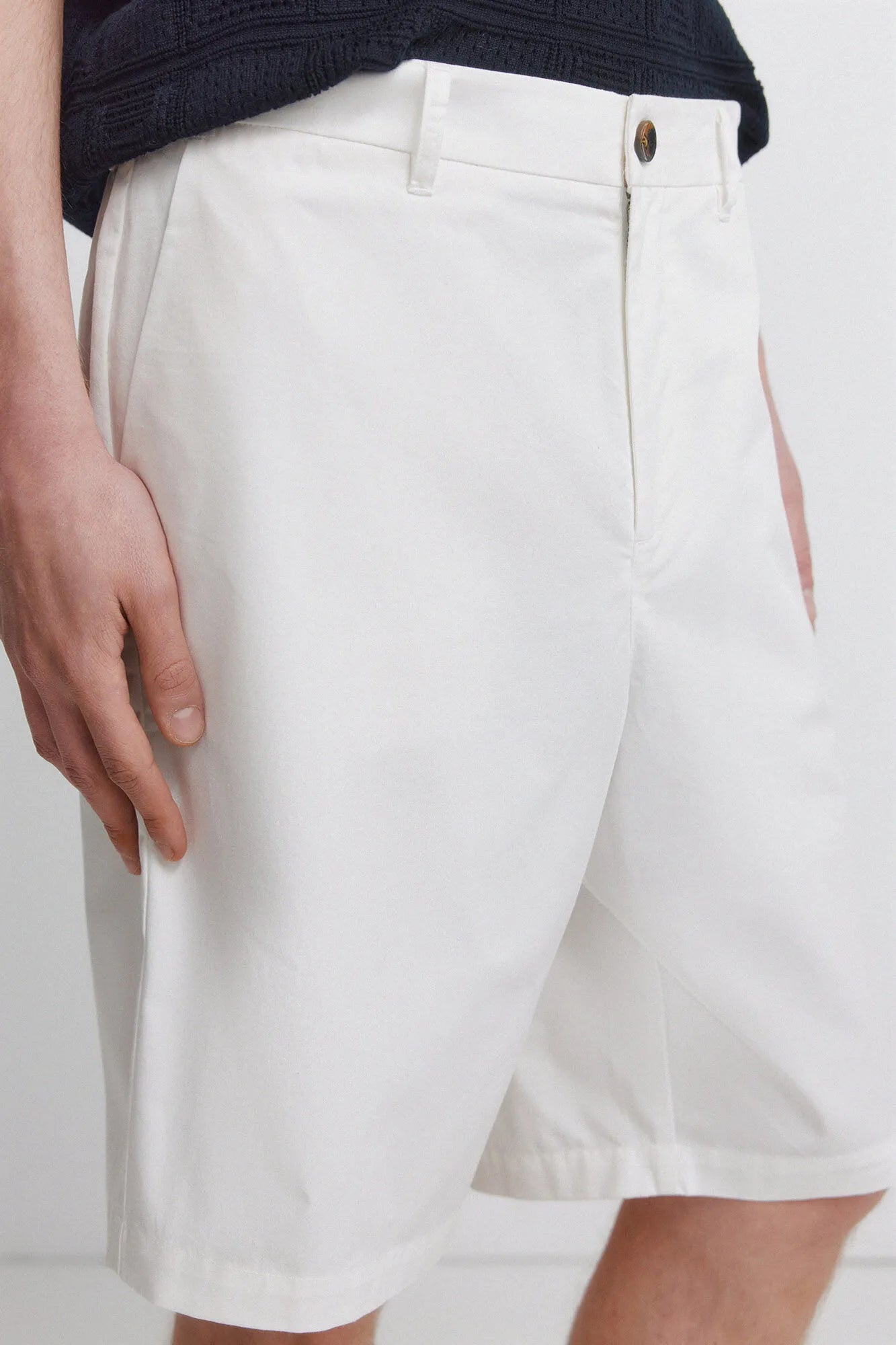 Springfield White Men Relaxed Fit Cotton Bermuda Shorts SKU: 0433681_96 Image 04