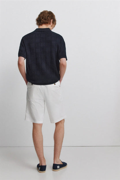 Springfield White Men Relaxed Fit Cotton Bermuda Shorts SKU: 0433681_96 Image 05