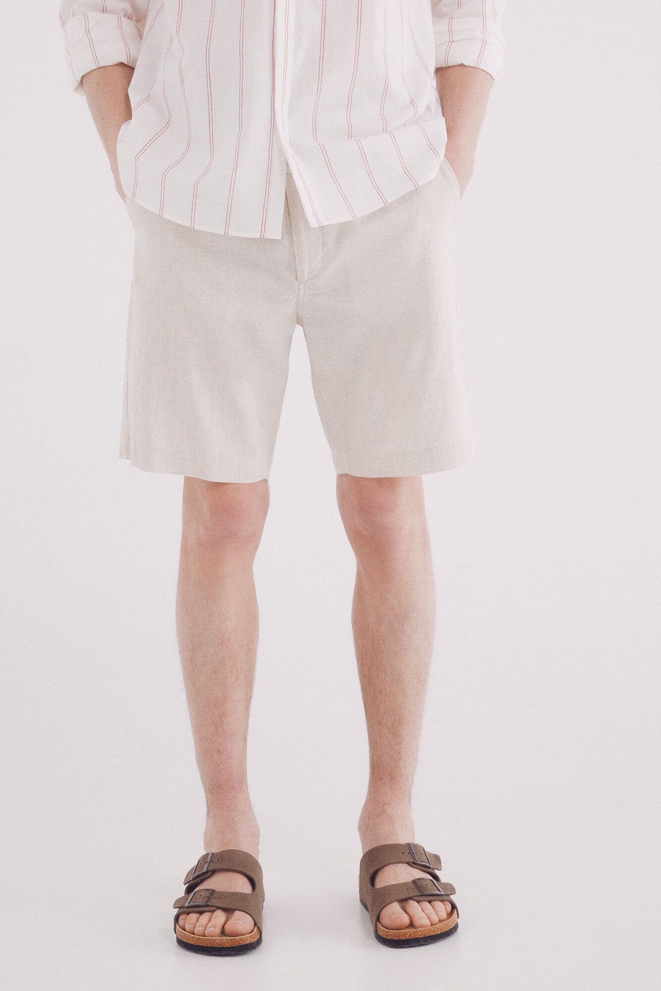 Springfield_Slim Fit Linen Bermuda Shorts_0439946_97_03