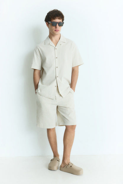 Springfield_Relaxed Fit Seersucker Bermuda Shorts_0439957_51_03