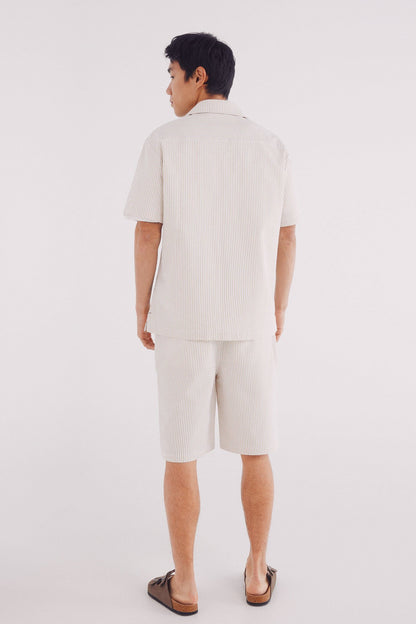 Springfield_Relaxed Fit Seersucker Bermuda Shorts_0439957_51_05