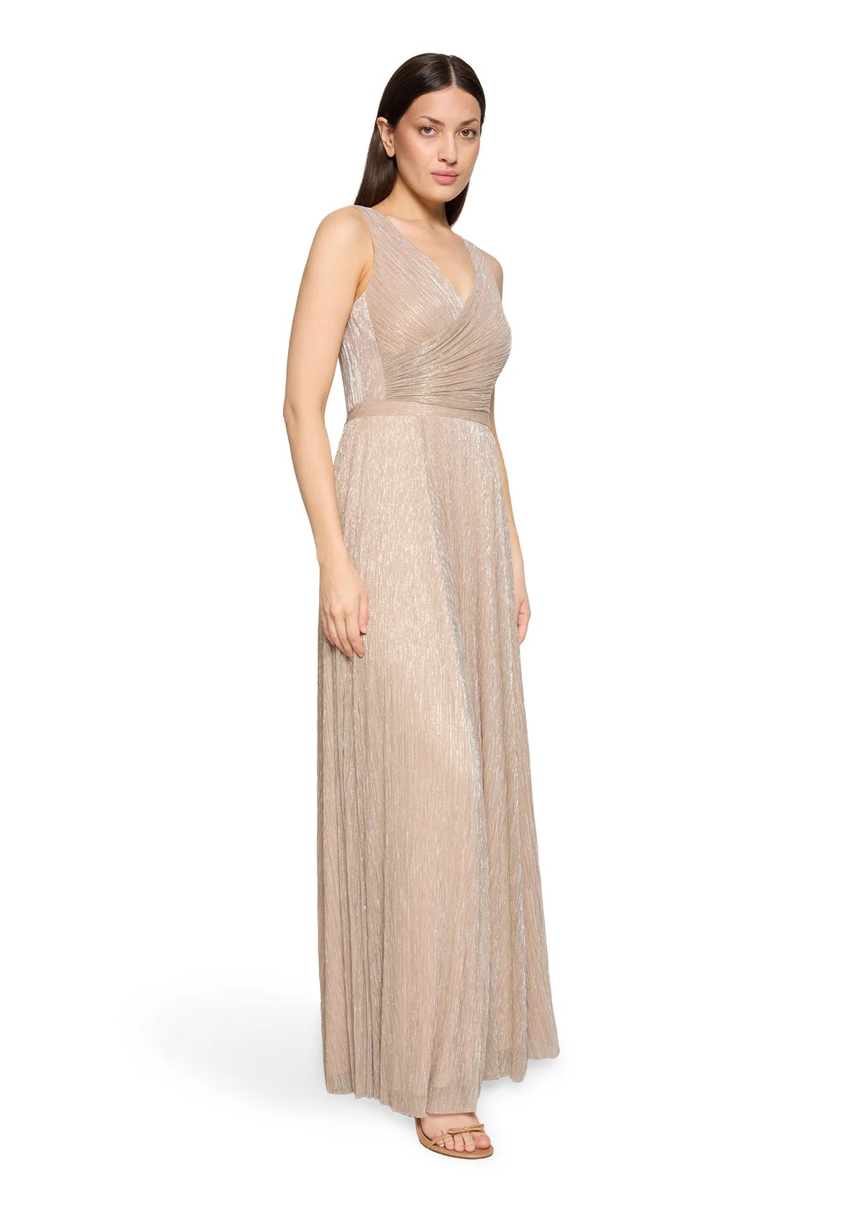Vera Mont Cream/White Women Dress Long Without Sleeve SKU: 0445-4669_1811 Image 02